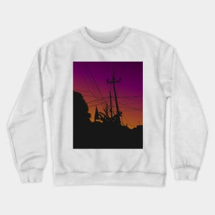 Flat design of irregular power cables Crewneck Sweatshirt